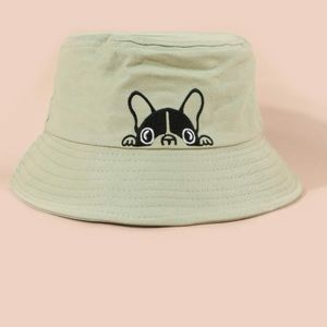 Dog Embroidery Bucket Hat